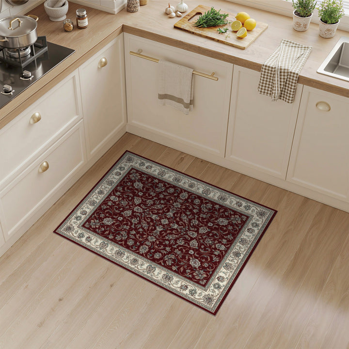 Red Floral Persian Area Rug