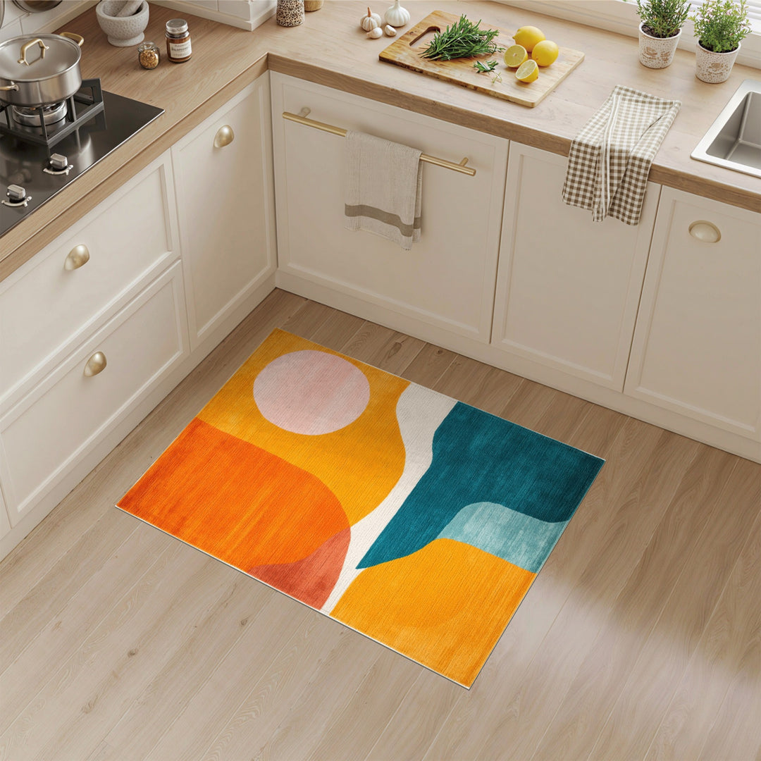 Vibrant Abstract Multi-Color Area Rug