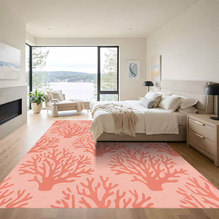 Coral Branch Repeating Pattern Rug