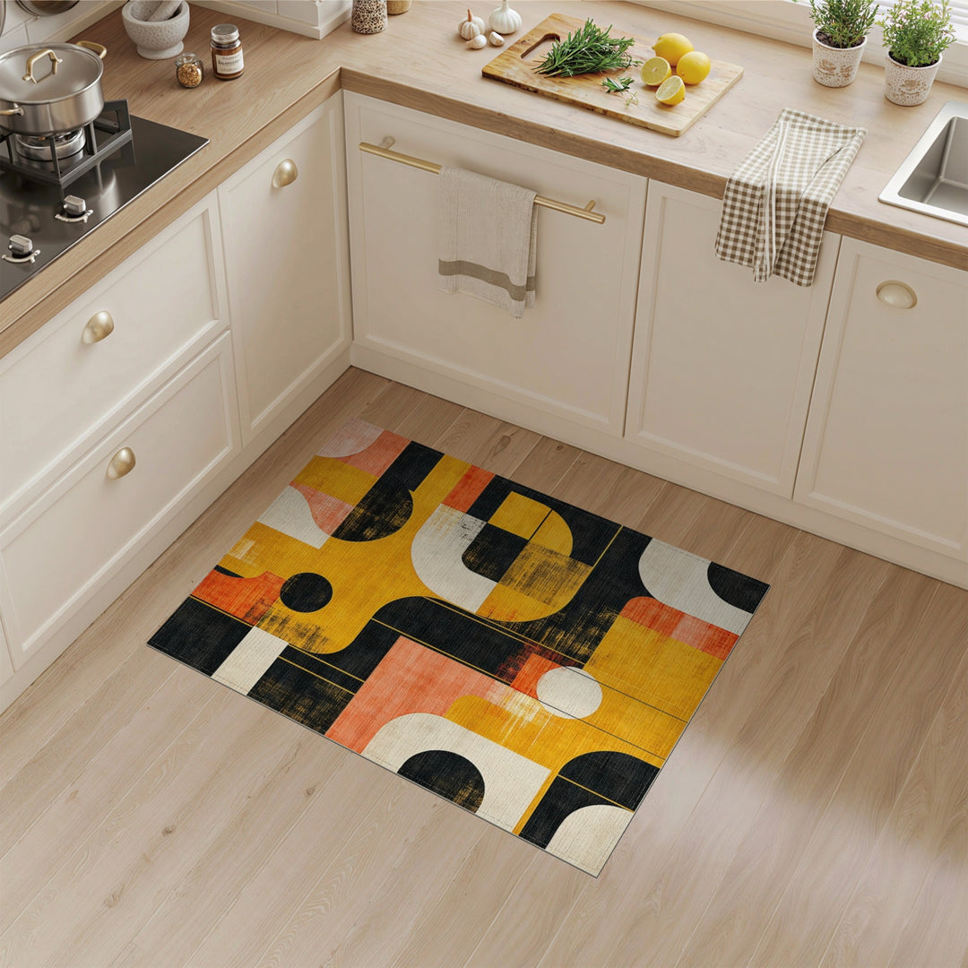 Bold Geometric Multi-Color Area Rug