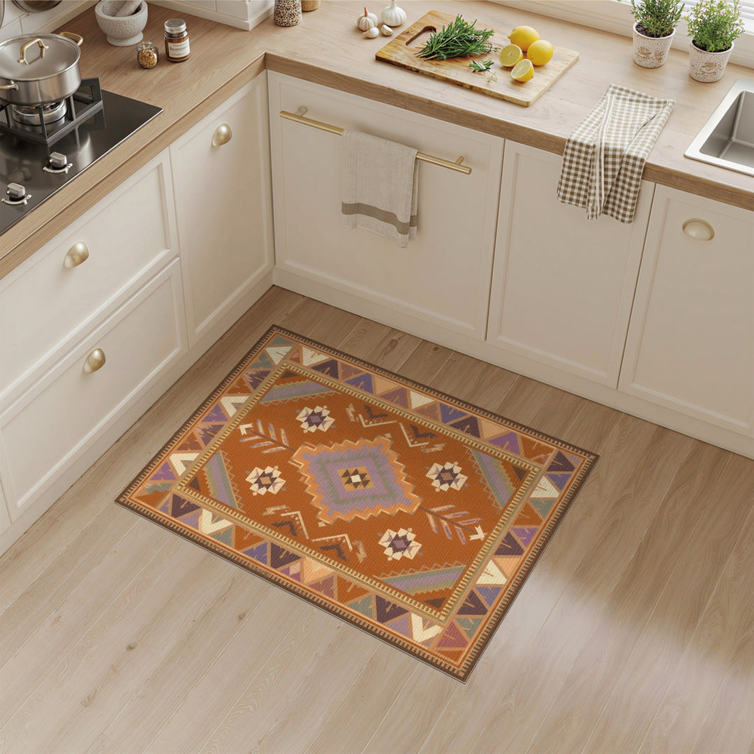 Brown Southwestern Geometric Area Rug