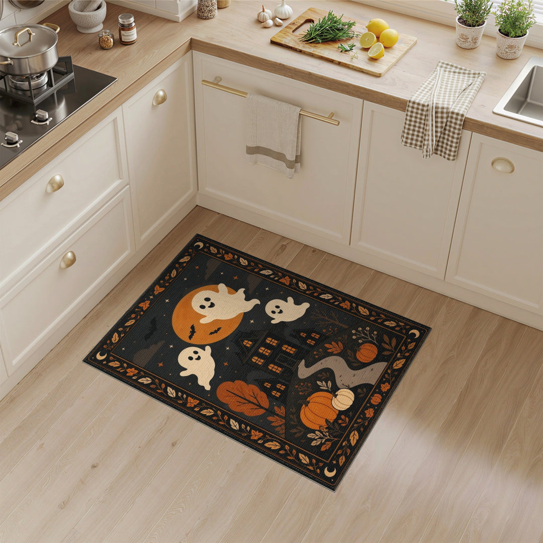 Whimsical Ghost Halloween Area Rug