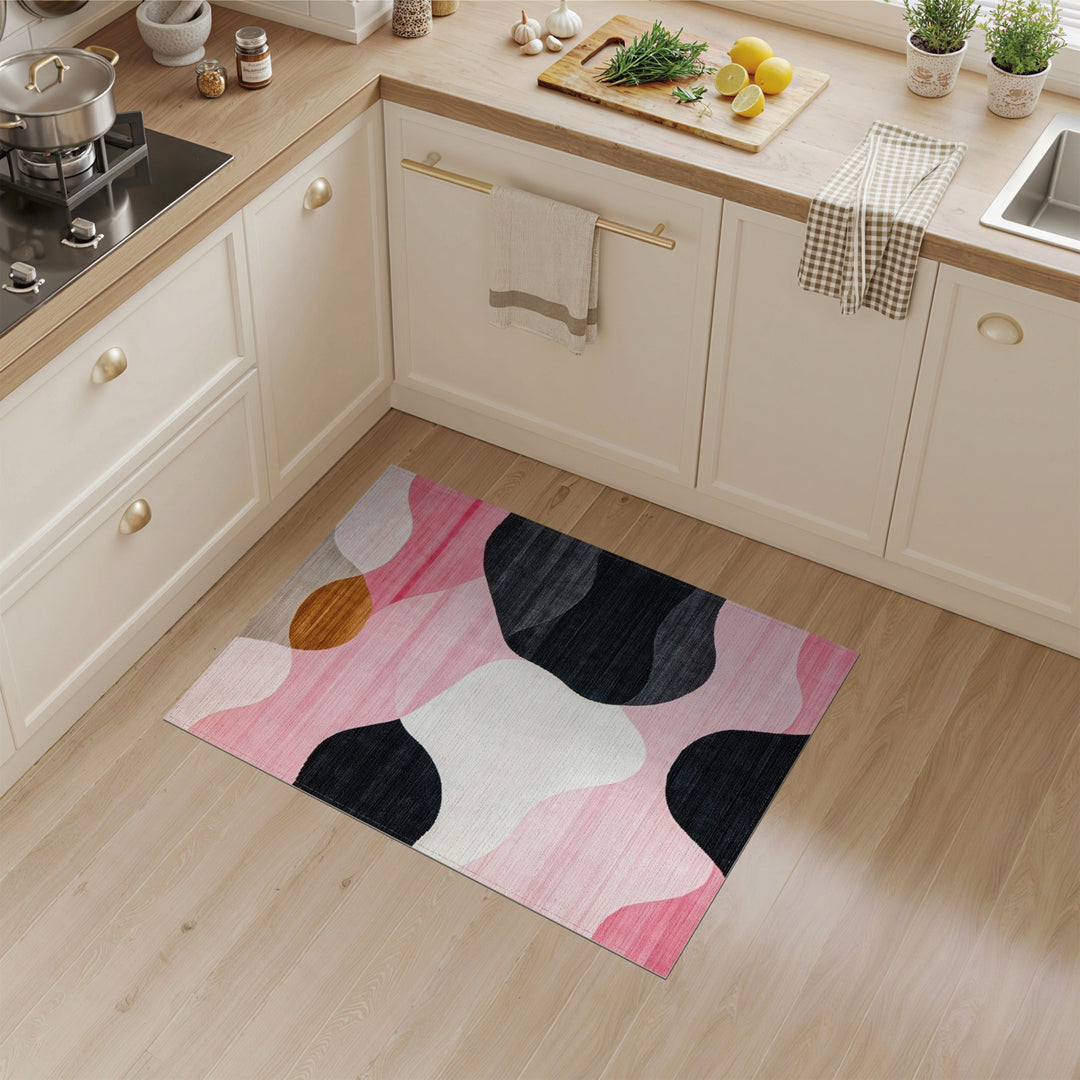 Pink Organic Wave Area Rug