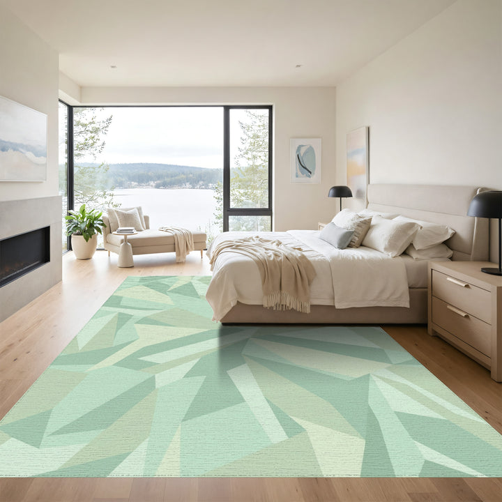 Subtle Geometric Crystal Shards Rug