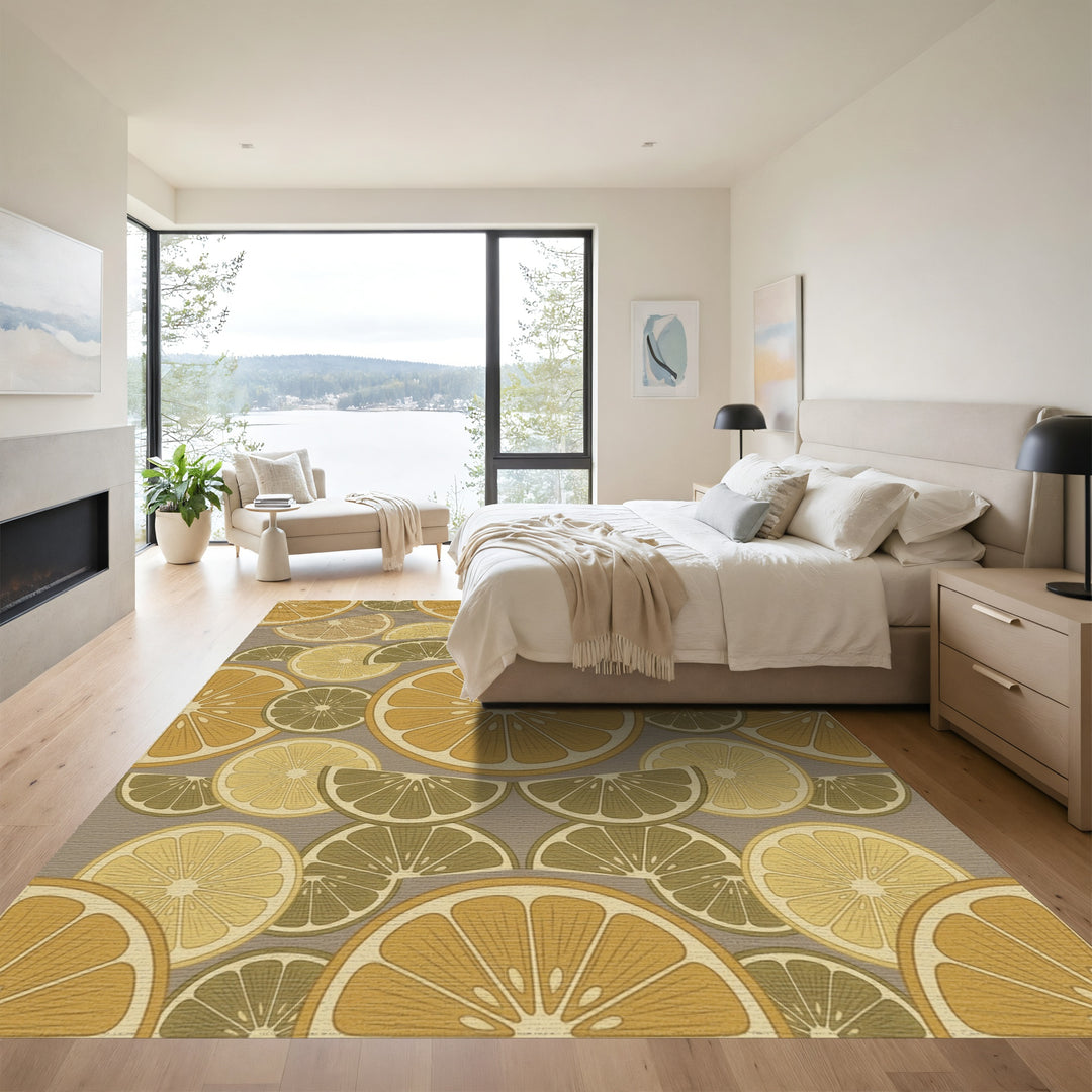 Citrus Slice Retro Groovy Rug