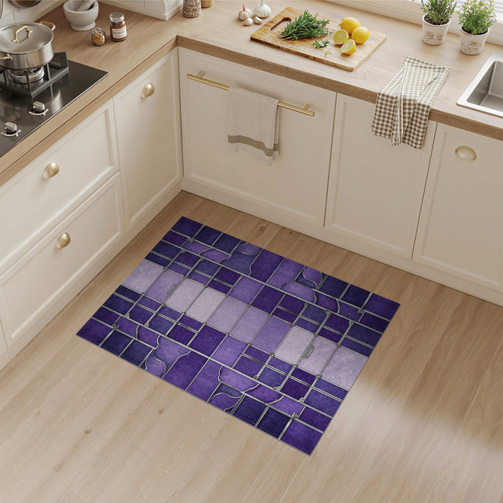 Geometric Modern Purple Geometric Area Rug