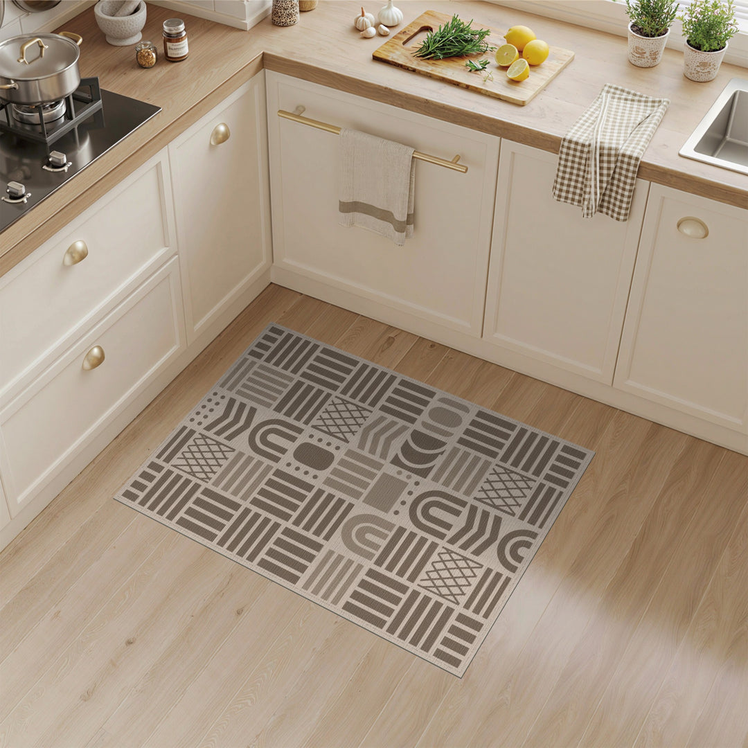 Geometric Modern Geometric Brown and Tan Area Rug