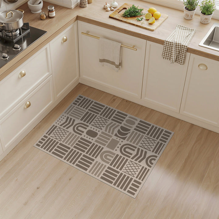 Geometric Modern Geometric Brown and Tan Area Rug