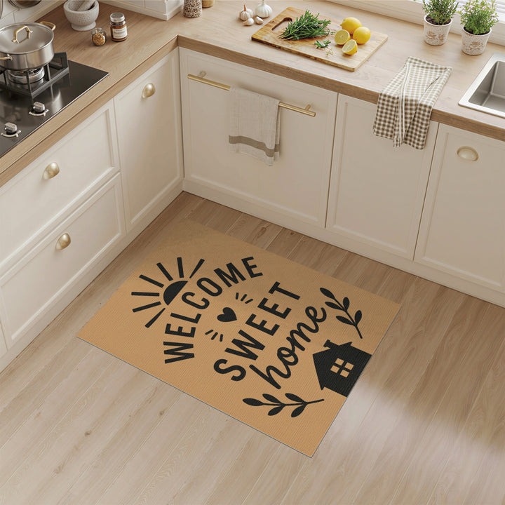 Welcome Sweet Home Rustic Area Rug