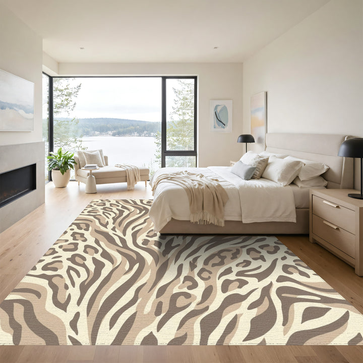 Savannah Blend Leopard Zebra Rug