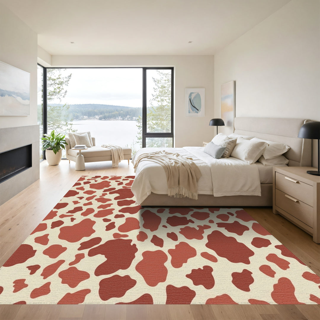 Terracotta Brown Spotted Meadow Rug