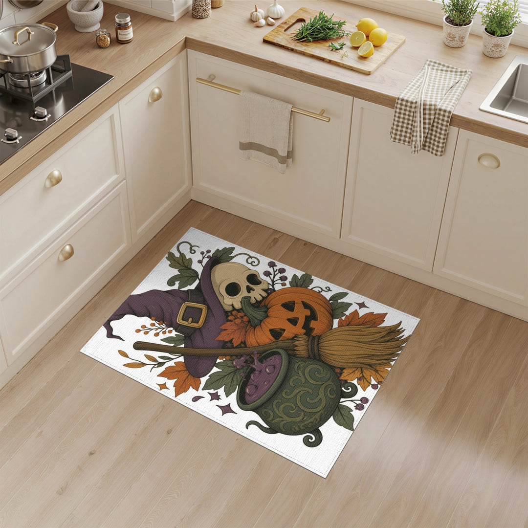 Halloween Witch Cauldron Area Rug
