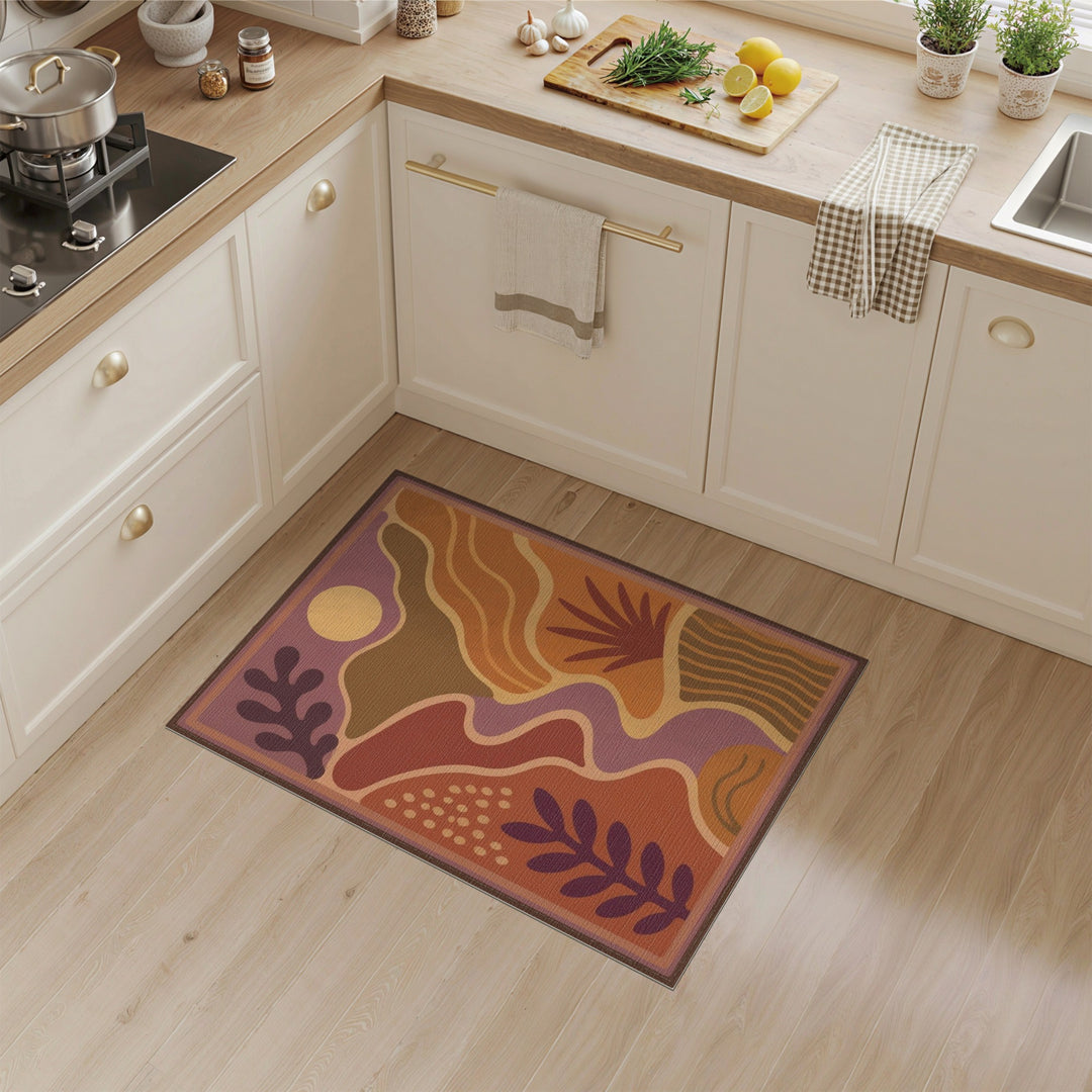 Abstract Sunset Multi-Color Area Rug
