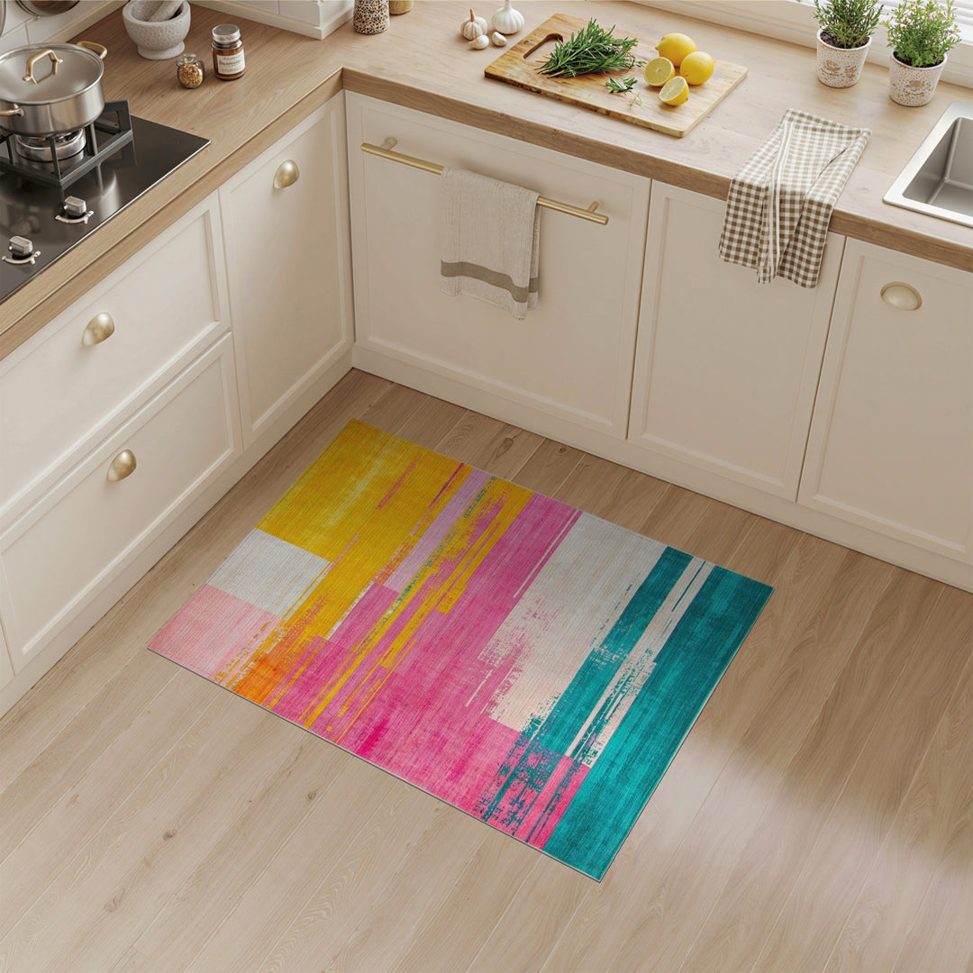 Vibrant Abstract Multi-Color Area Rug