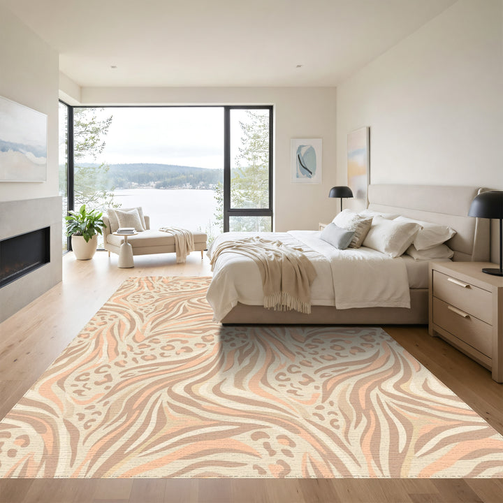 Safari Chic Zebra Leopard Mix Rug