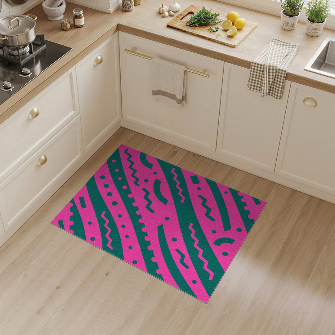 Geometric Modern Pink Geometric Area Rug