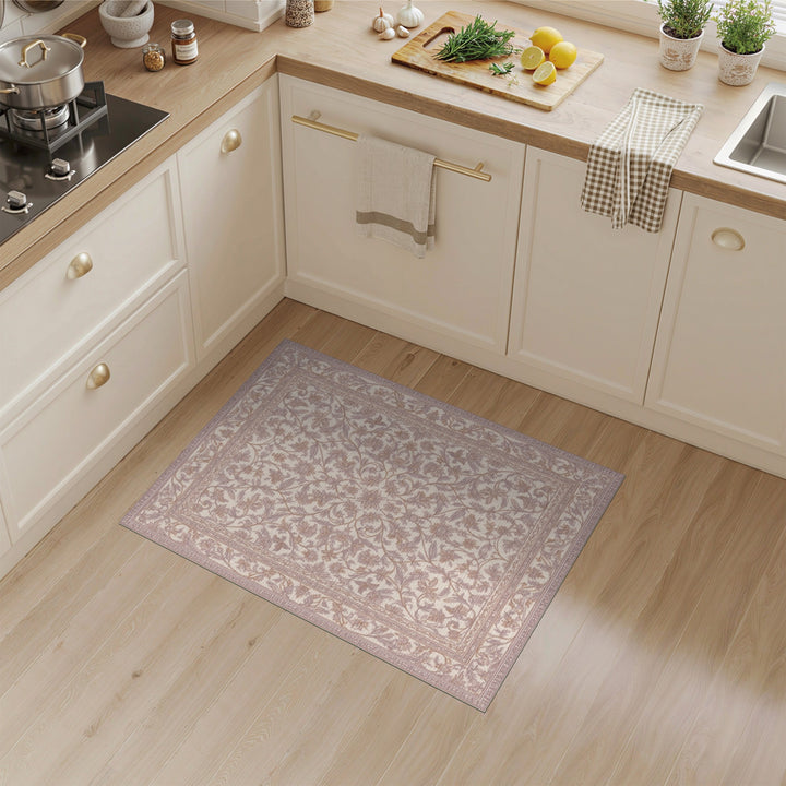 Purple Floral Vintage Area Rug
