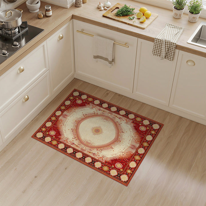 Red Persian Medallion Area Rug