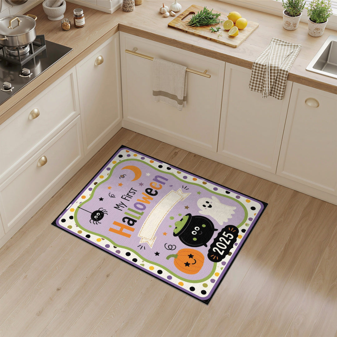 My First Halloween 2025 Kids Purple Area Rug