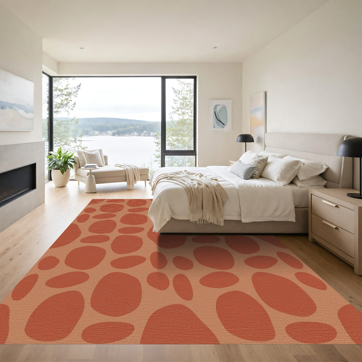 Terra Cotta Organic Pebble Repeating Rug