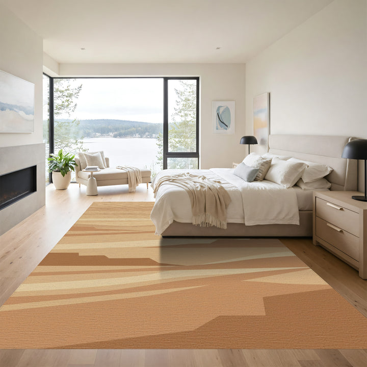 Earthy Tones Abstract Mesa Horizon Rug