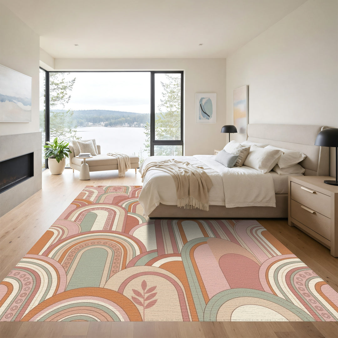 Terracotta Pink Arch Array Rug