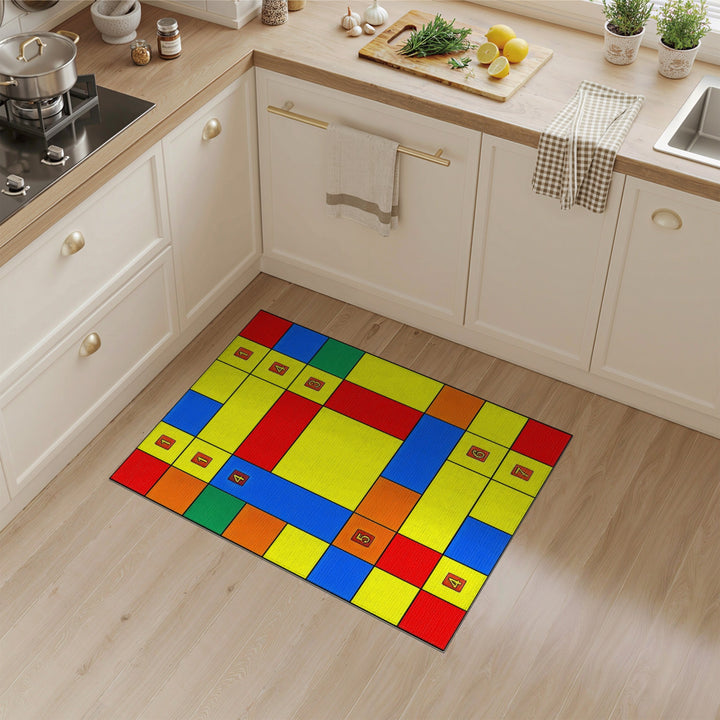 Multi-Color Geometric Kids Area Rug
