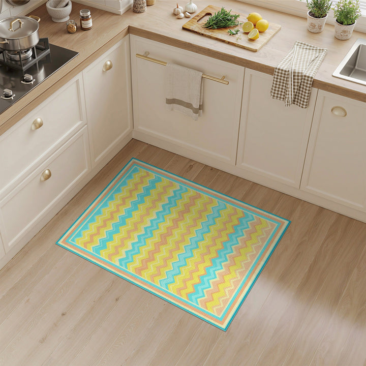 Vibrant Chevron Area Rug