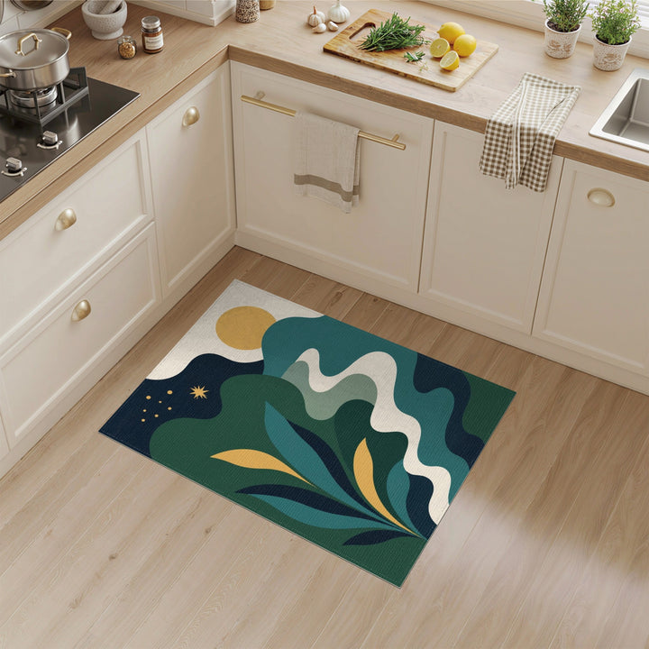 Starry River Abstract Area Rug