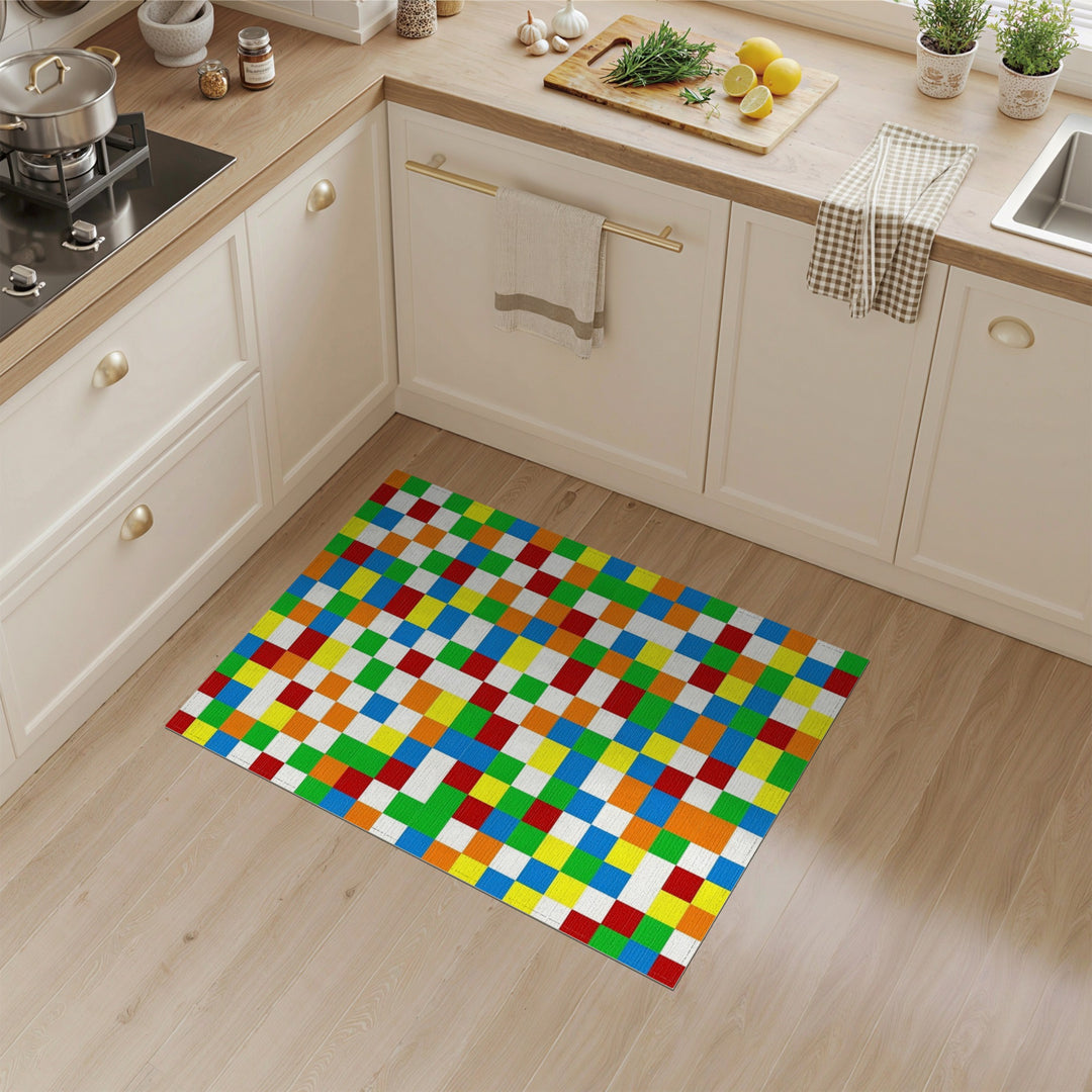 Vibrant Multi-Color Geometric Area Rug
