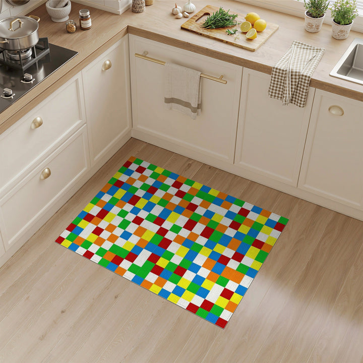 Vibrant Multi-Color Geometric Area Rug