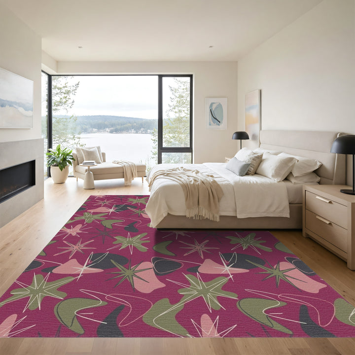 Mid Century Atomic Starburst Collection Rug