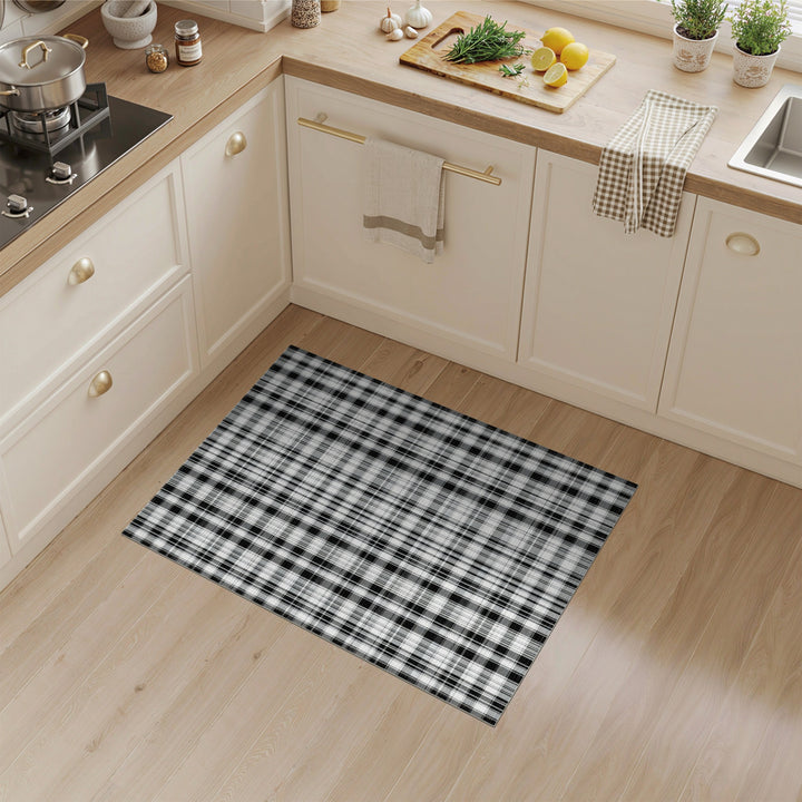 Black and White Plaid Area Rug