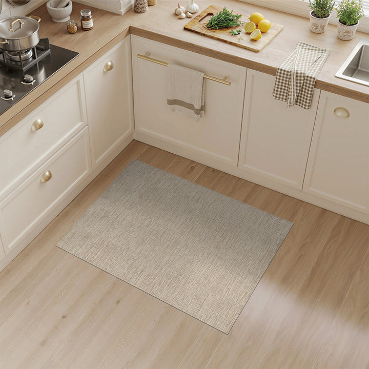Beige and Neutral Beige Textured Rustic Area Rug