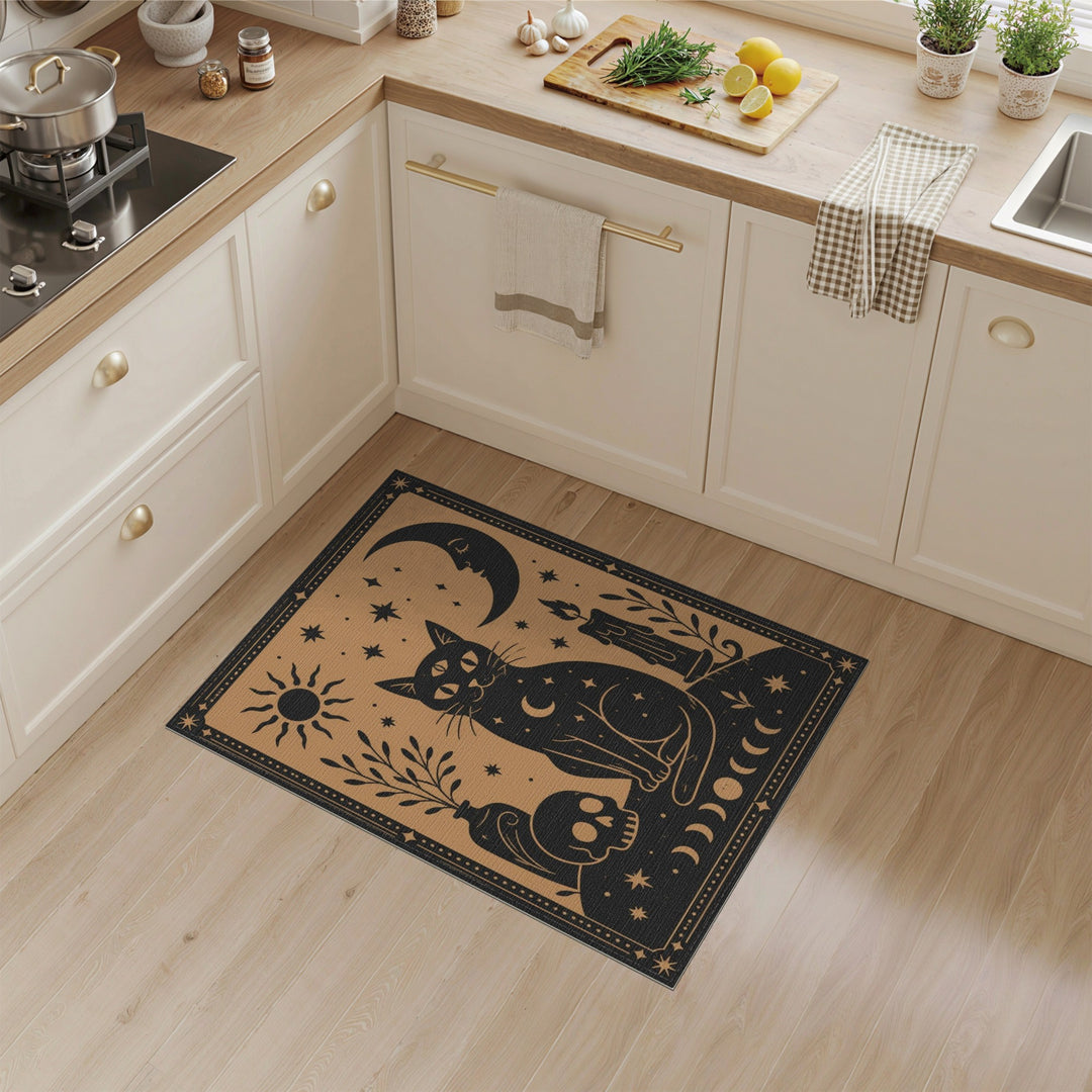 Mystical Three-Eyed Cat Area Rug
