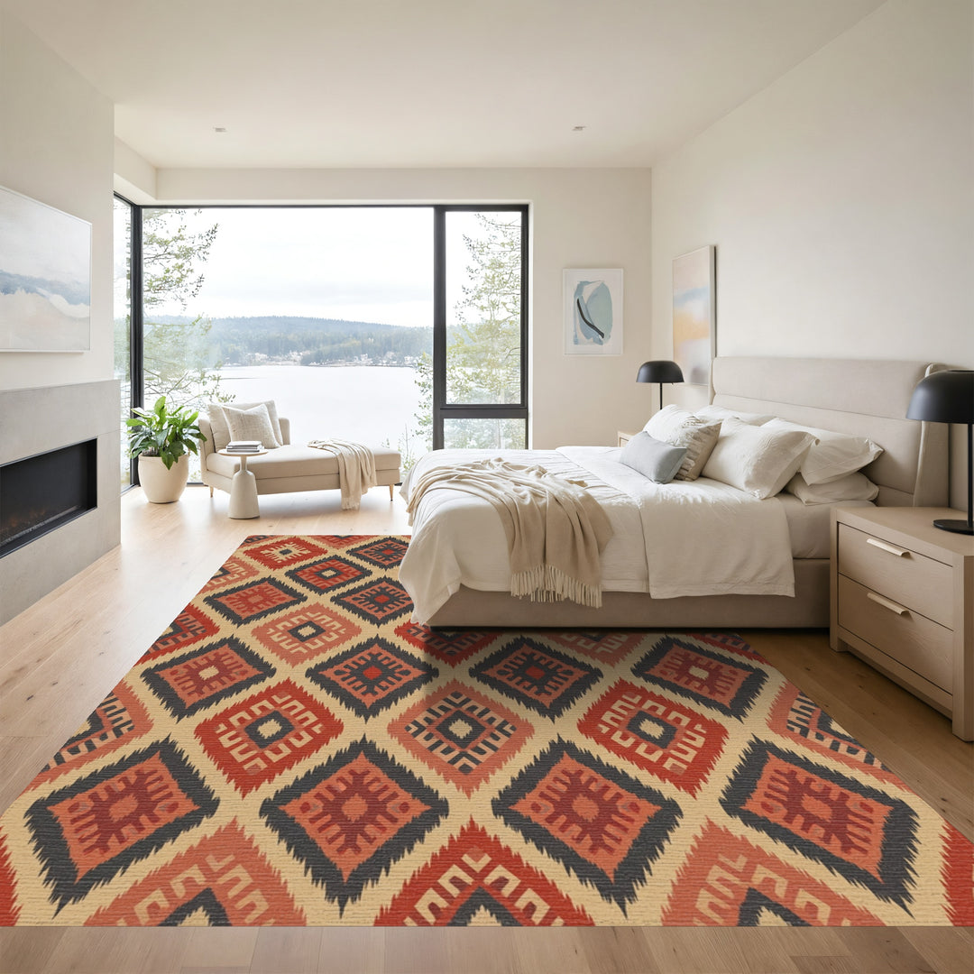 Rustic Diamond Tribal Rug