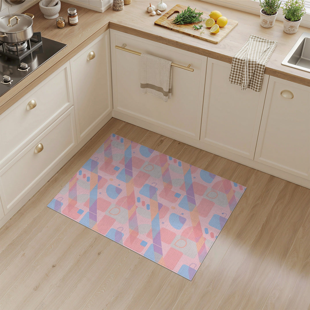 Pastel Geometric Multi-Color Area Rug