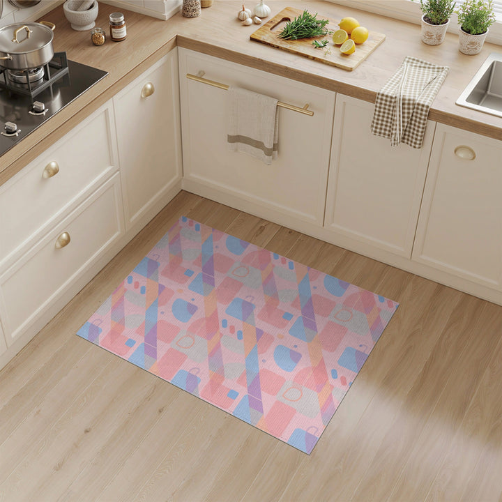 Pastel Geometric Multi-Color Area Rug