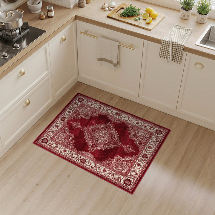 Red Persian Medallion Area Rug