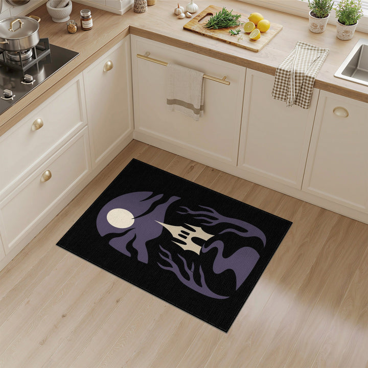 Purple Gothic Castle Area Rug