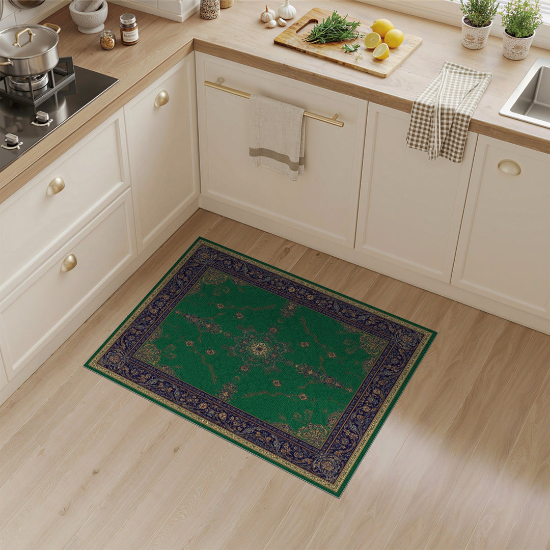 Emerald Medallion Emerald Green Persian Medallion Area Rug