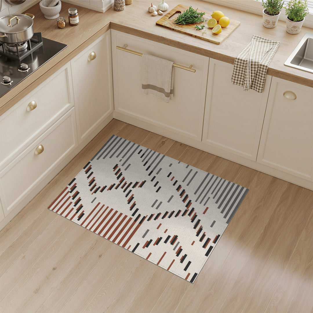 Brown Geometric Area Rug