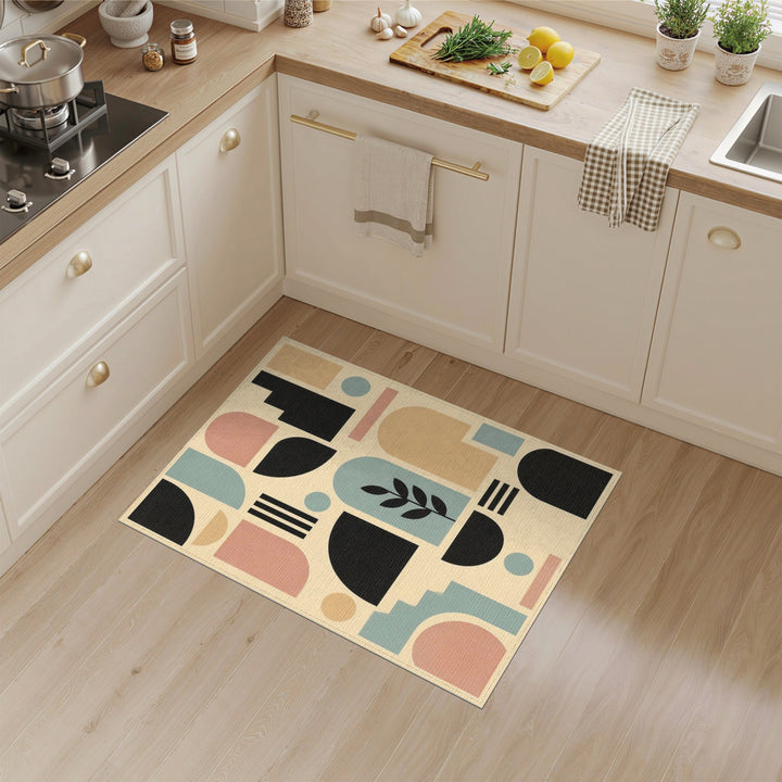 Multi-color and Patterns Modern Geometric Beige Area Rug