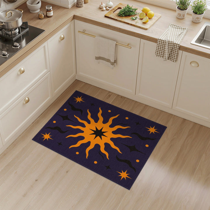 Purple Celestial Sunburst Area Rug