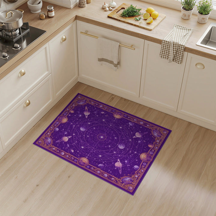 Purple Celestial Galaxy Area Rug