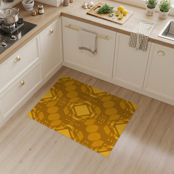 Yellow Geometric Diamond Geometric Modern Area Rug