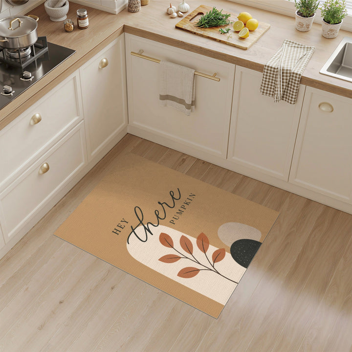 Brown and Tan Hey There Pumpkin Boho Area Rug