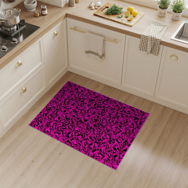 Geometric Modern Bold Pink Geometric Area Rug