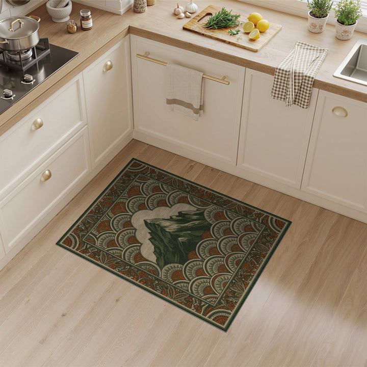 Green Mountain Peak Vintage Area Rug