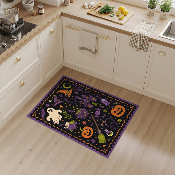 Halloween Magic Purple Area Rug